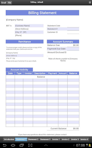 Billing Statement