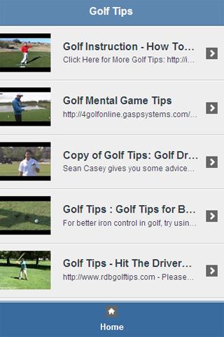 Golf Tips Video