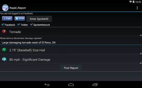 RapidReport for SpotterNetwork