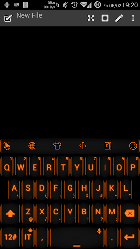 Theme TouchPal Neon Orange
