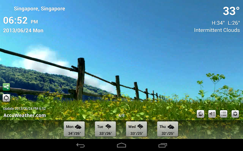 9s-Weather HD Theme+(Nature) Screen 2