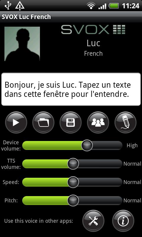 Android application SVOX French Luc Voice screenshort