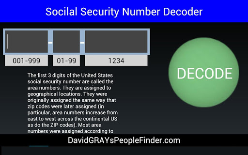 Social Security Decoder