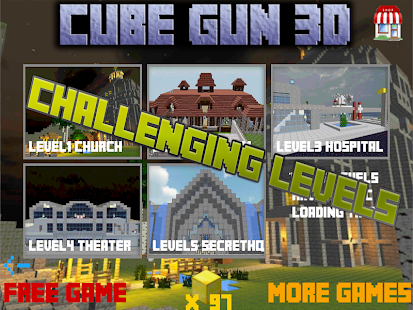 免費動作App|魔方枪3d Cube Gun 3d - Free Mine|阿達玩APP