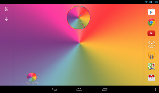 Rainbow Clock Widget