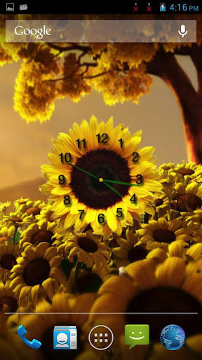 Flower Clock Live Wallpaper