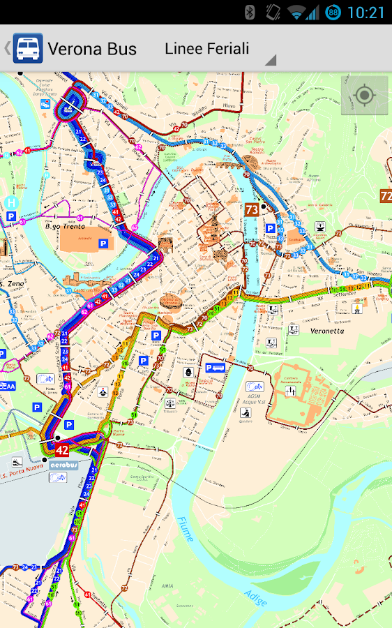 verona bus tour map