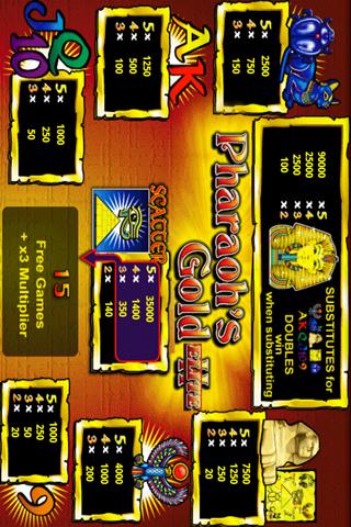 Pharaons gold Screen 3