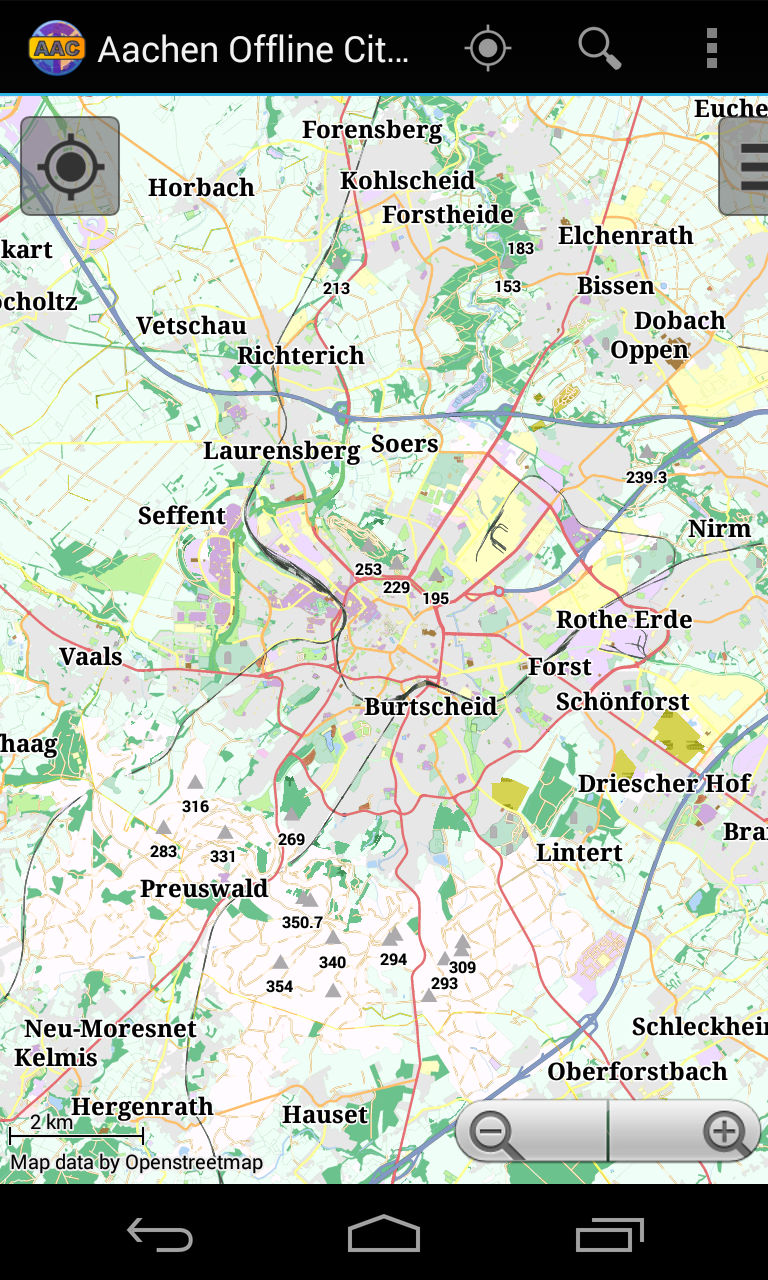 Android application Aachen Offline City Map screenshort