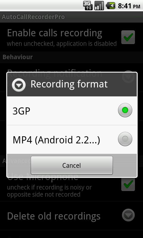 AutoCallRecorderPRO Screen 1