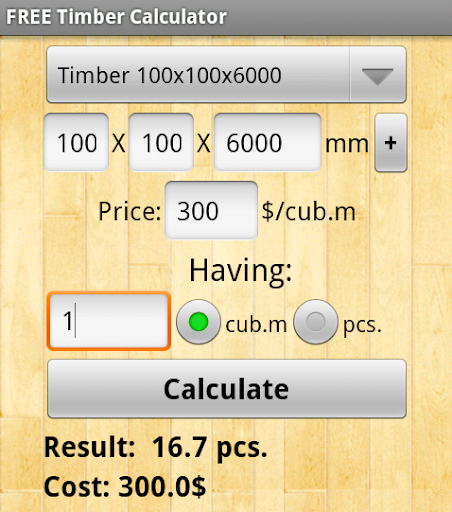 Timber calulator PRO