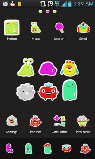 monster go launcher theme