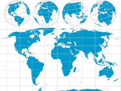 el mapa mundial. mapa mundi vector