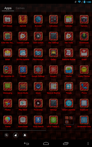 【免費個人化App】Red Carbon GO Launcher Theme-APP點子