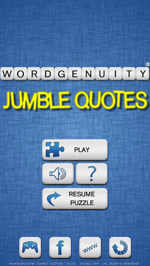 Android application Wordgenuity® Jumble Quotes screenshort