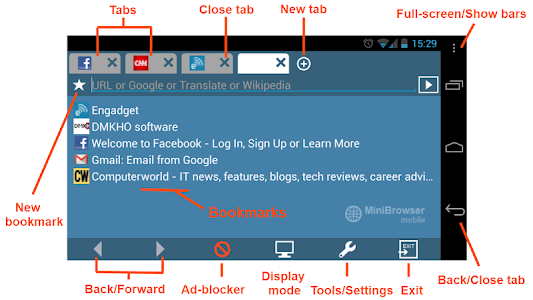 Screenshot MiniBrowser PRO v2.8