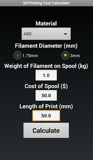 3d Print Cost Calculator Free