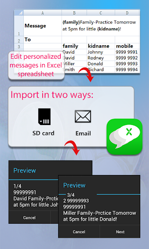 ExcelSMS Group sms plug-in 8
