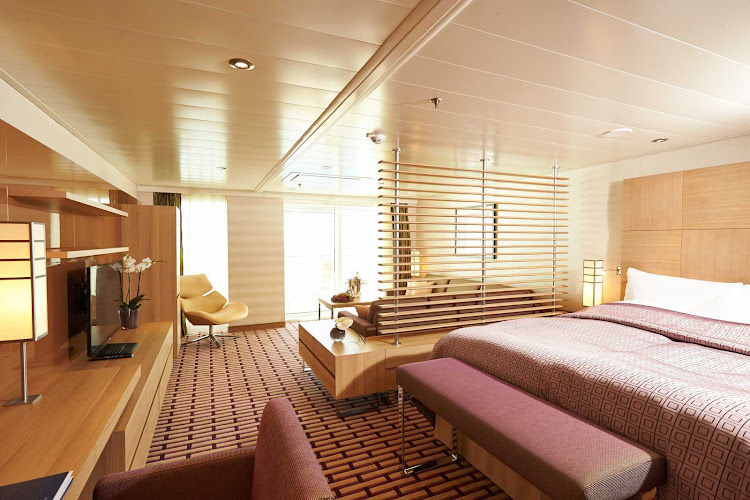 Check into a Spa Suite aboard Europa 2 and you'll find a warm interior, lots of space, a spa bathroom and nice little touches.  