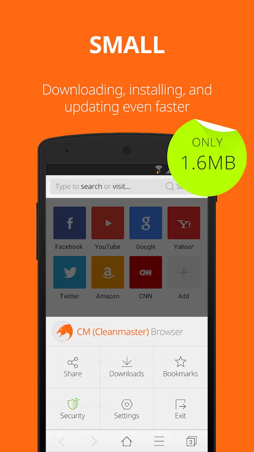 CM (Clean Master) Browser-Fast - screenshot