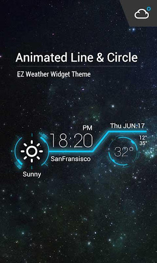 Animation Clock Weather Widget