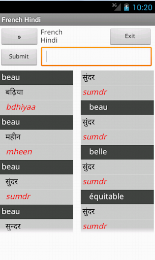 Hindi French Dictionary