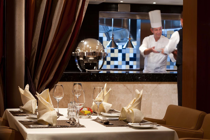 Watch the chef cook right before your eyes during dinner at The Colonnade during your Seabourn sailing.