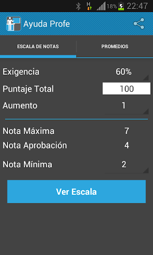 Ayuda Profe - Escala de Notas