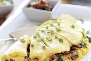 Bacon and Cheddar Omelette for Six