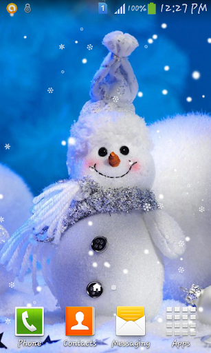 Christmas cute snowman LWP
