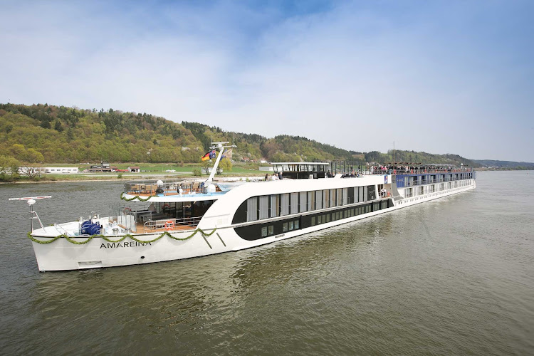 The 164-passenger AmaReina features sailings on the Rhine, visiting France, Germany, the Netherlands and Switzerland.