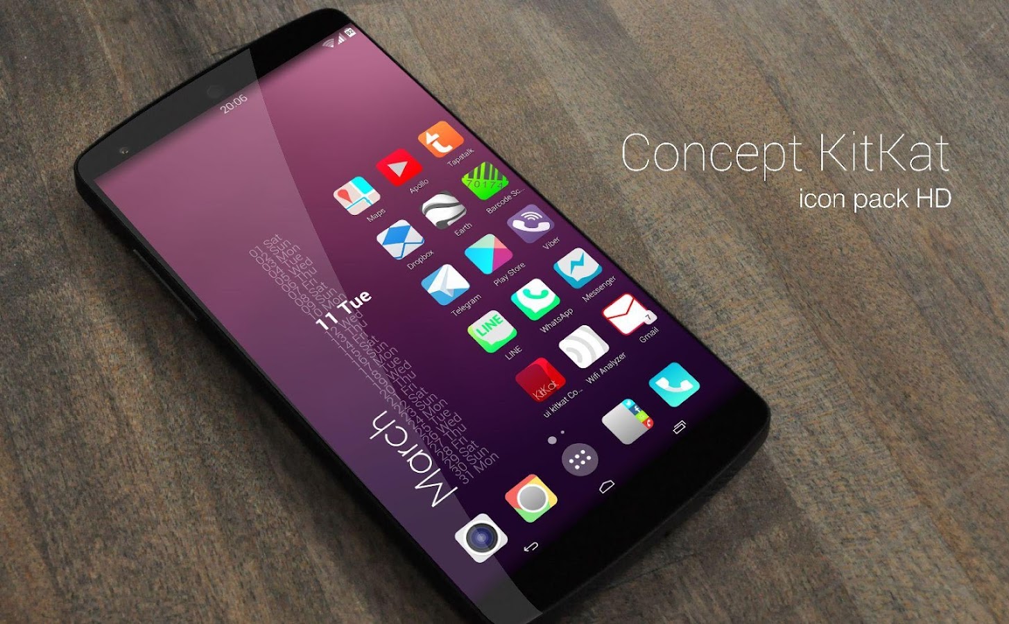 Concept KitKat icon Pack 7 in1 - screenshot