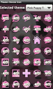 Go Launcher Pink Puppy theme Screenshots 3