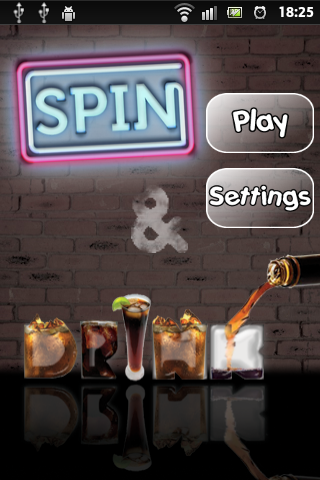 Android application Spin &amp; Drink PRO screenshort