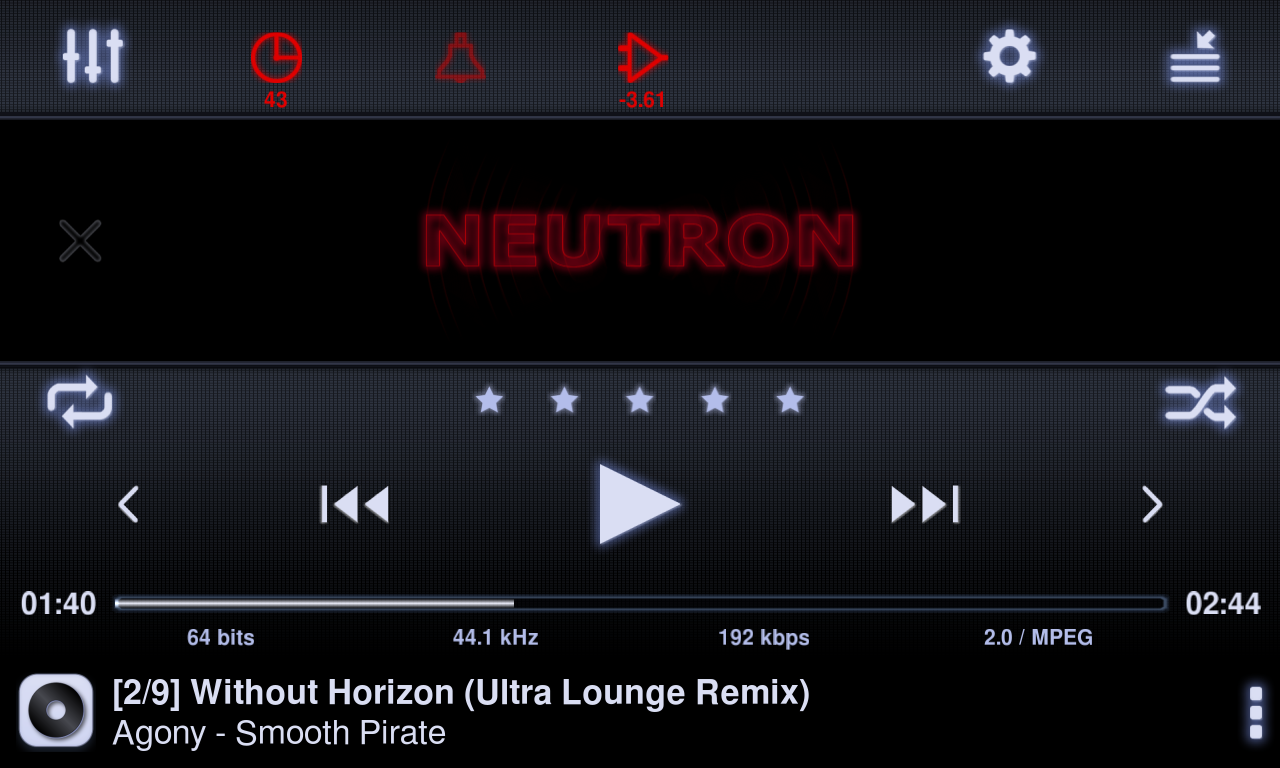 Neutron Music Player - screenshot