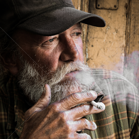 Baggage by Jim Harmer - People Portraits of Men