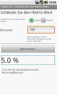 Android-Anwendung DIABETooL HbA1c Screenshot
