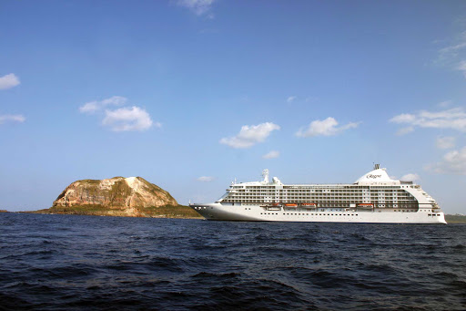 Seven Seas Voyager passes the historic island of Iwo Jima during a sailing through Japan. 