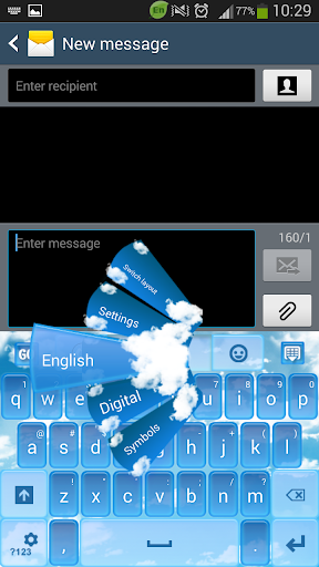 GO Keyboard Blue HD 2