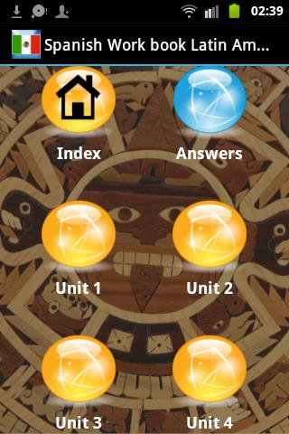 Android application Spanish Work book Latin A screenshort