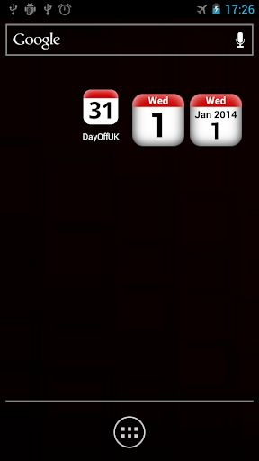 UK Holidays Calendar Widget