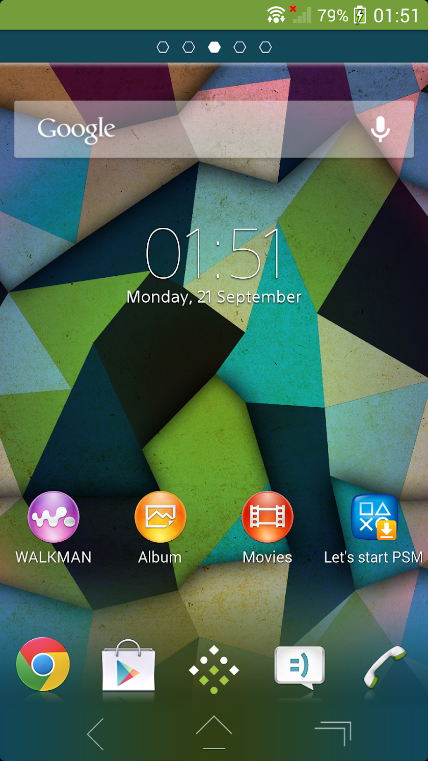 XPERIA™ Polybox Theme Screen 2