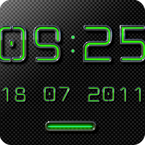 NEON GREEN Digi Clock Widget logo