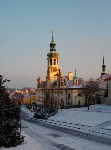 A 27-bell carillon plays hourly at Loreta, a 17th-century baroque pilgrimage destination in Prague, the Czech Republic.