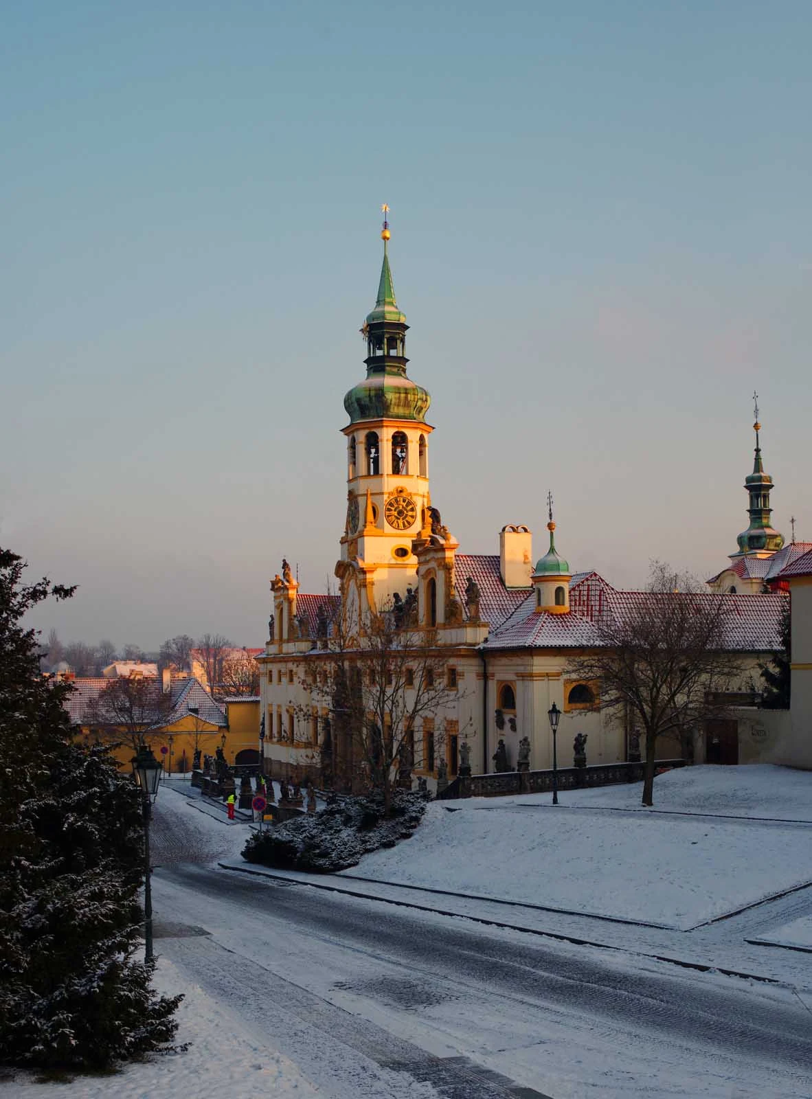 Czech-Loreta - A 27-bell carillon plays hourly at Loreta, a 17th-century baroque pilgrimage destination in Prague, the Czech Republic.