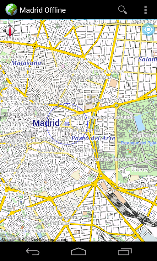 Android application Offline Map Madrid screenshort