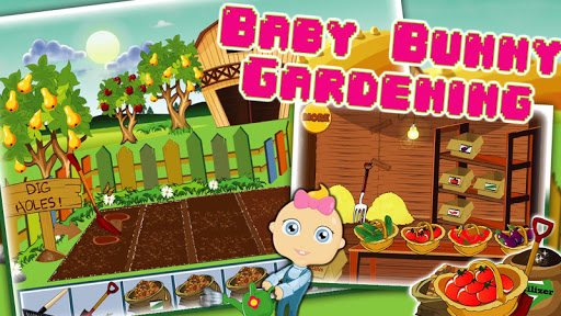 Baby boy gardening