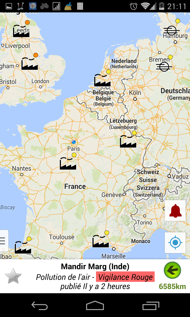 Android application Earthquake Tornado Flood screenshort