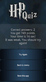 HP Quotes Quiz Screenshots 4