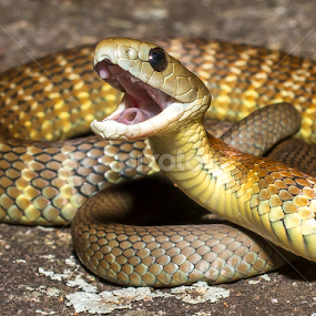 Tiger snake  by Michael Duncan - Animals Reptiles
